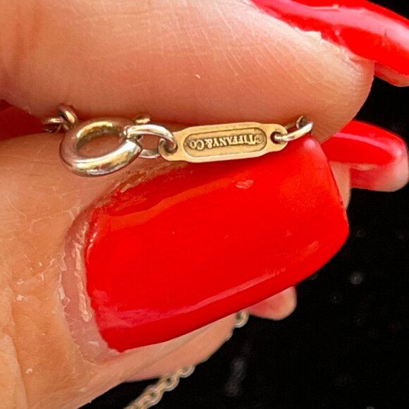 Authentic Tiffany & Co. Sterling Silver Key Pendant Necklace AG925 For Women - Picture 7 of 7